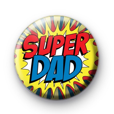 Comic Book Style Super Dad Badge
