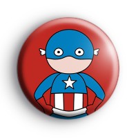 Red White and Blue Superhero Badge
