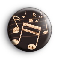 Old School Musical Notes Badge