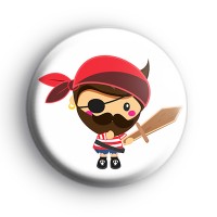 Cool Pirate Boy Button Badge