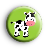 Cute Farmyard Cow Badge