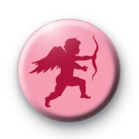 Pink Cupid Button Badge