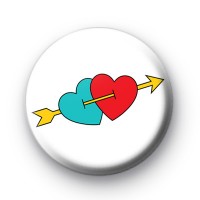 Cupids Bow Love Hearts Badge