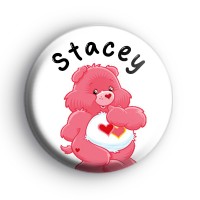 Custom Pink Bear Name Badge
