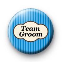 Bright Blue Stripey Team Groom Badges