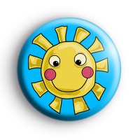 Cute Happy Smiley Sun Badge