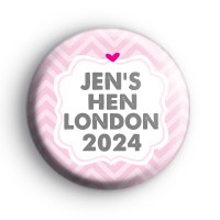 Cute Pink Hen Party Badge