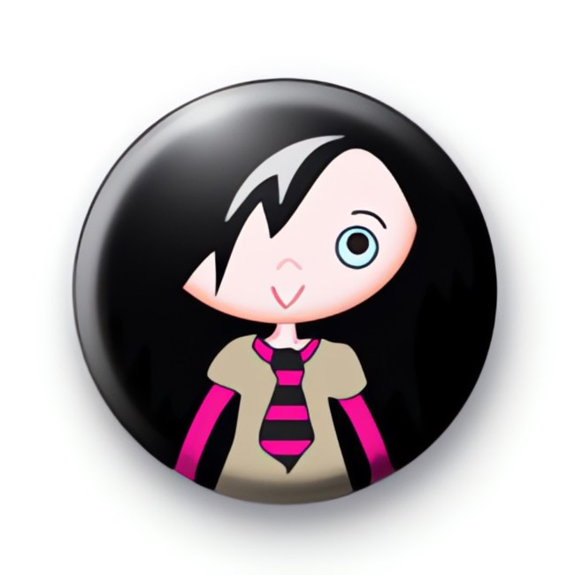 Cool Emo Girl Badge