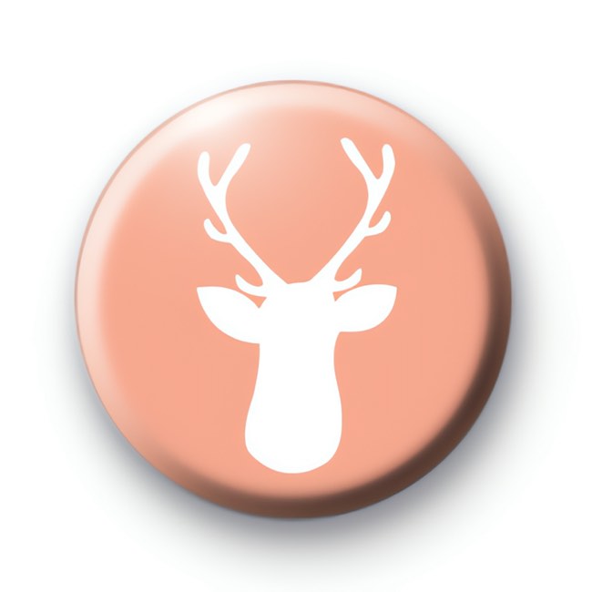 Peach Stag Head Badge