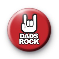 Dads Rock Red Metal Hand Badge