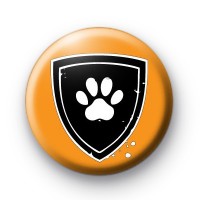 Dog Paw Sheild Button Badges