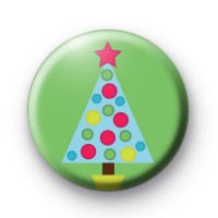 Dotty Spotty Christmas Tree Green Badge