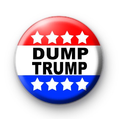 Dump Trump USA Political Button Badge
