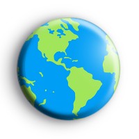 Planet Earth Button Badge