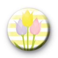 Spring Tulip Flowers Badge