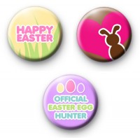 Set of 3 Easter Button Badges