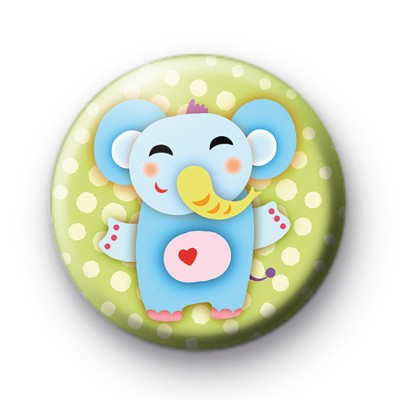 Love Heart Elephant Badge medium