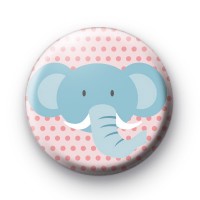 Elephant Trunk Button Badge