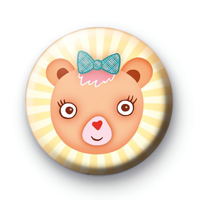 Sweet teddy bear badge