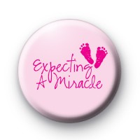Expecting a Miracle Baby Girl Badges