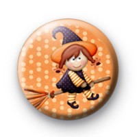 Extra Cute Witch Button Badge