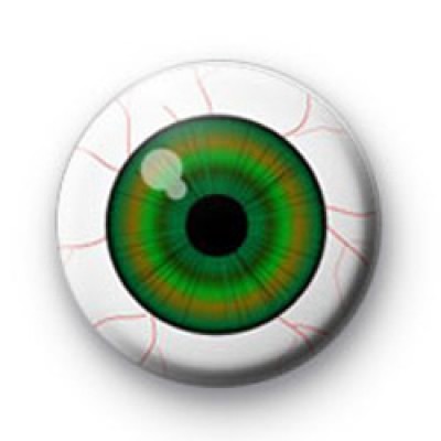 Green Eye Ball Button Badge
