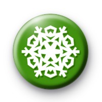 Festive Green Snowflake Badge