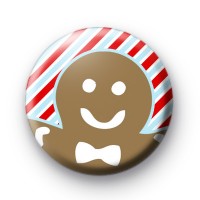 Festive Christmas Gingerbread Man badge