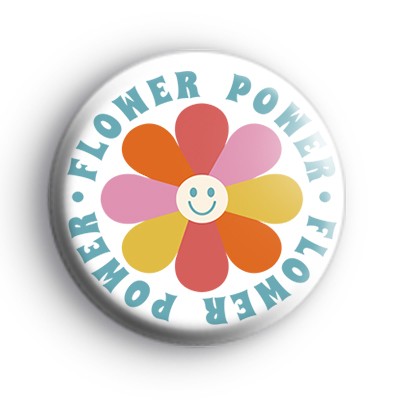 Flower Power Hippie Vibes Badge