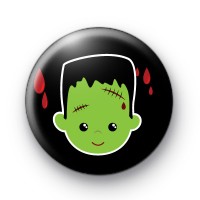 Green Frankenstein Face Badge