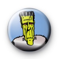 Green Faced Frankenstein Badge