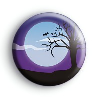 Creepy Full Moon Haunted Hill Badge thumbnail