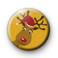 Cute Fun Rudolph Badge