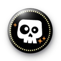 Rocking Halloween Spooky Skull Badge