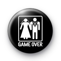 Game Over Black Wedding Badge
