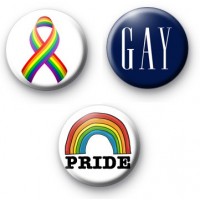 Set of 3 Rainbow Gay Badge Pack