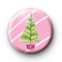 Pink Girly Christmas Tree Badges