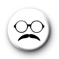 Glasses and Moustache Pin Badge