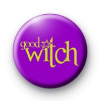 Purple Good Witch Button Badge