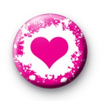 Graffiti Pink Heart Badge