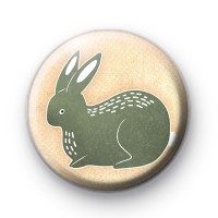 Green Bunny Button Badge