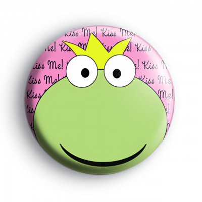 Green Princess Crown Frog Badge medium