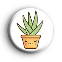 Green Cute Succulent Plant Badge