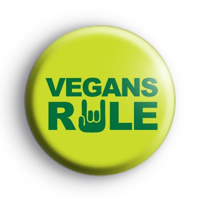 Vegans Rule Green Badge