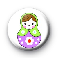 Green and Purple Russian Doll badge