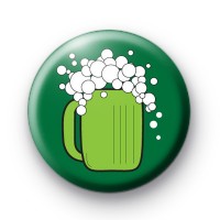 Pint of Green Beer Button Badges