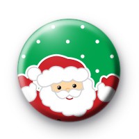 Green Smiley Santa Button Badges