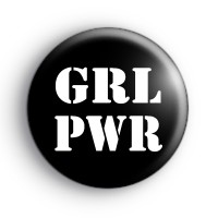 GRL PWR, Girl Power Button Badge