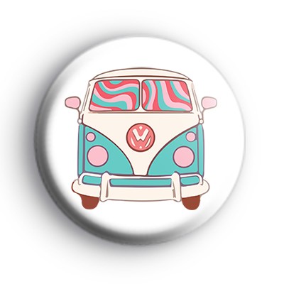 Cool Retro Surf Bus Badge