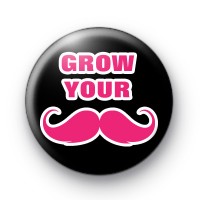Grow Your Moustache Movember Badge